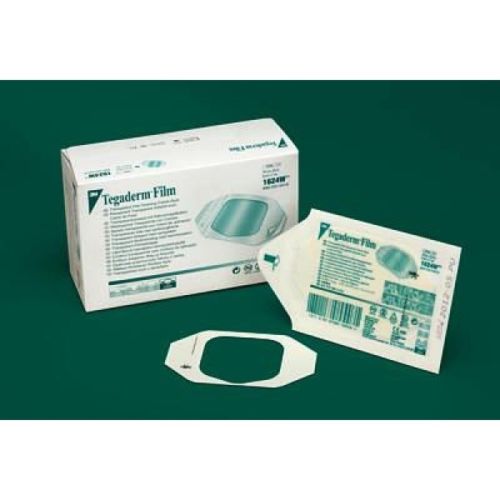 Transparent Film Dressing 3M™ Tegaderm™ Rectangle 2-3/8 X 2-3/4 Inch Frame Style Delivery With Label Sterile