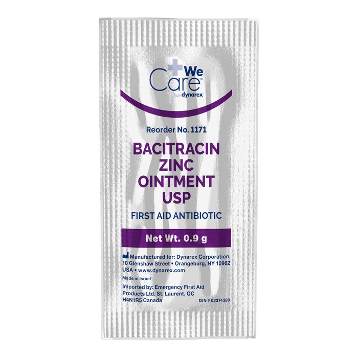 Bacitracin Zinc Ointment, 0.9 g packet, 12/144/Cs