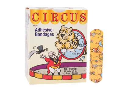 BANDAGE ADHESIVE 3/4X3IN CIRCUS FLEX STRIP STAT STRIP