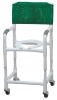 Lumex 18" PVC Shower Commode Chair with Adjustable Height