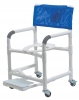 Lumex 22" PVC Shower Commode Chair with Sliding Footrest