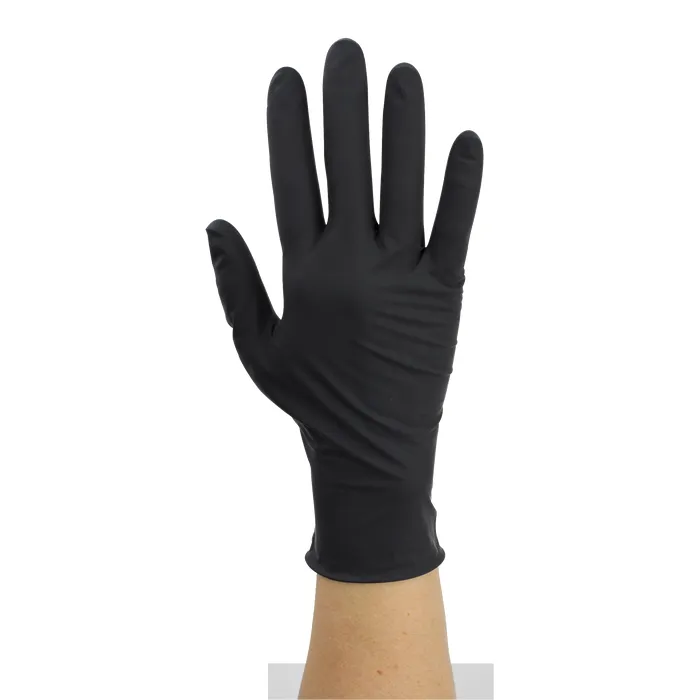 Black Latex Exam Glove P/F, Lg, 10/100/Cs