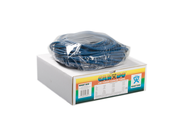 CanDo  Low Powder Exercise Tubing - 100' dispenser roll - Blue - heavy: