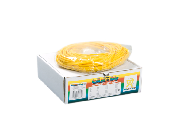 CanDo® Low Powder Exercise Tubing - 100' dispenser roll - Yellow - x-light: