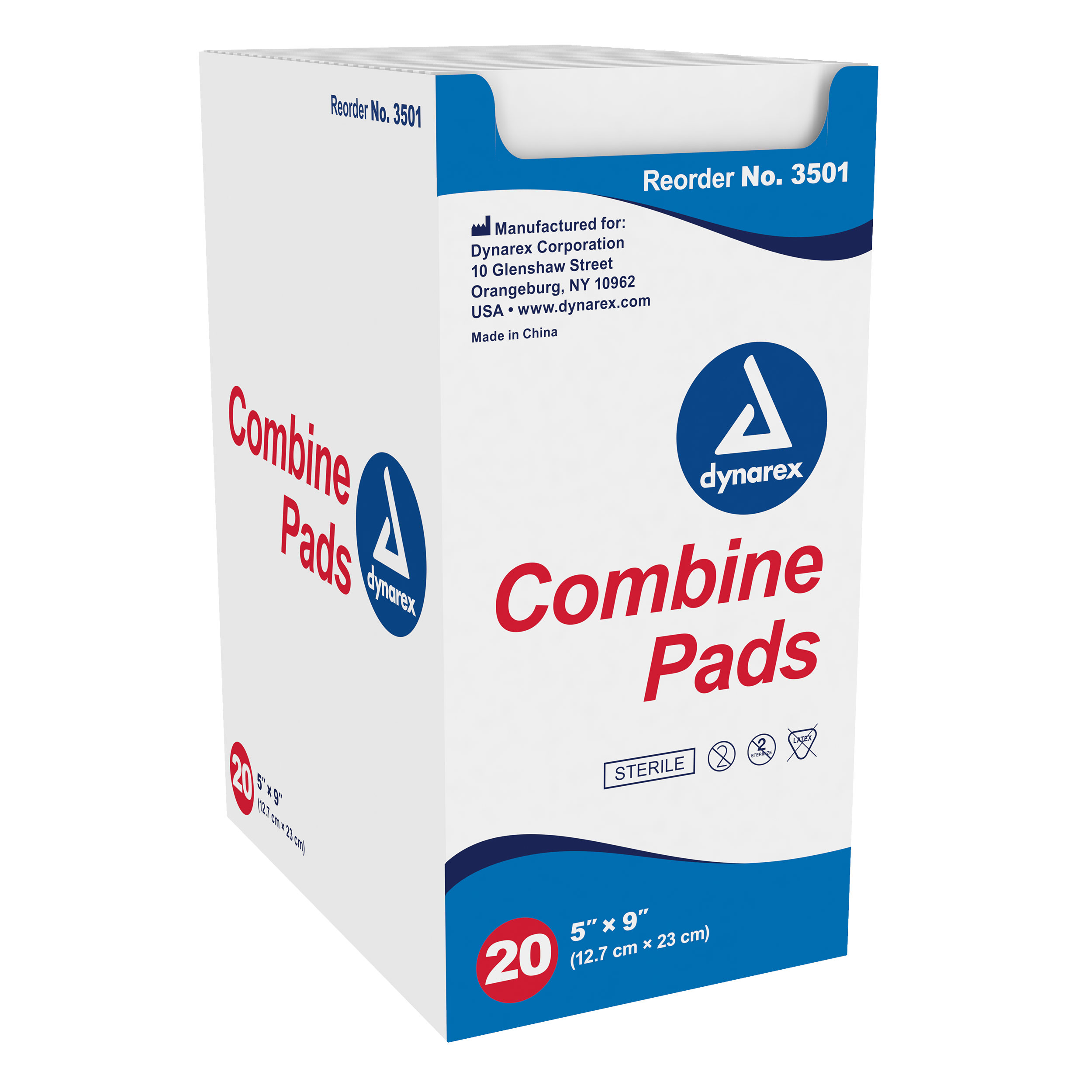 Combine Pads 1/Pouch - Sterile, 5" x 9"