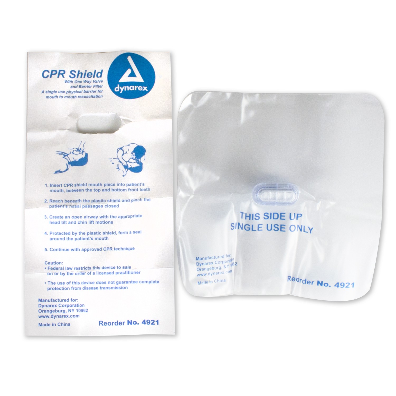 CPR Face Shield w/ One Way Valve 100/CSE