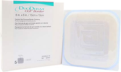 DRESSING DUODERM CGF 6X6IN W/1IN ADHESIVE BORDER STERILE
