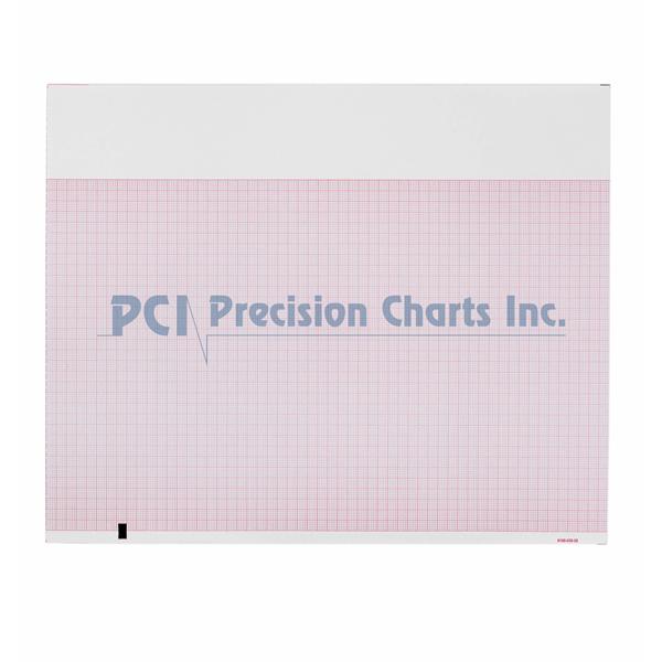 ECG Recording Paper 8-1/2 X 11 Inch Fan-Fold Red Grid