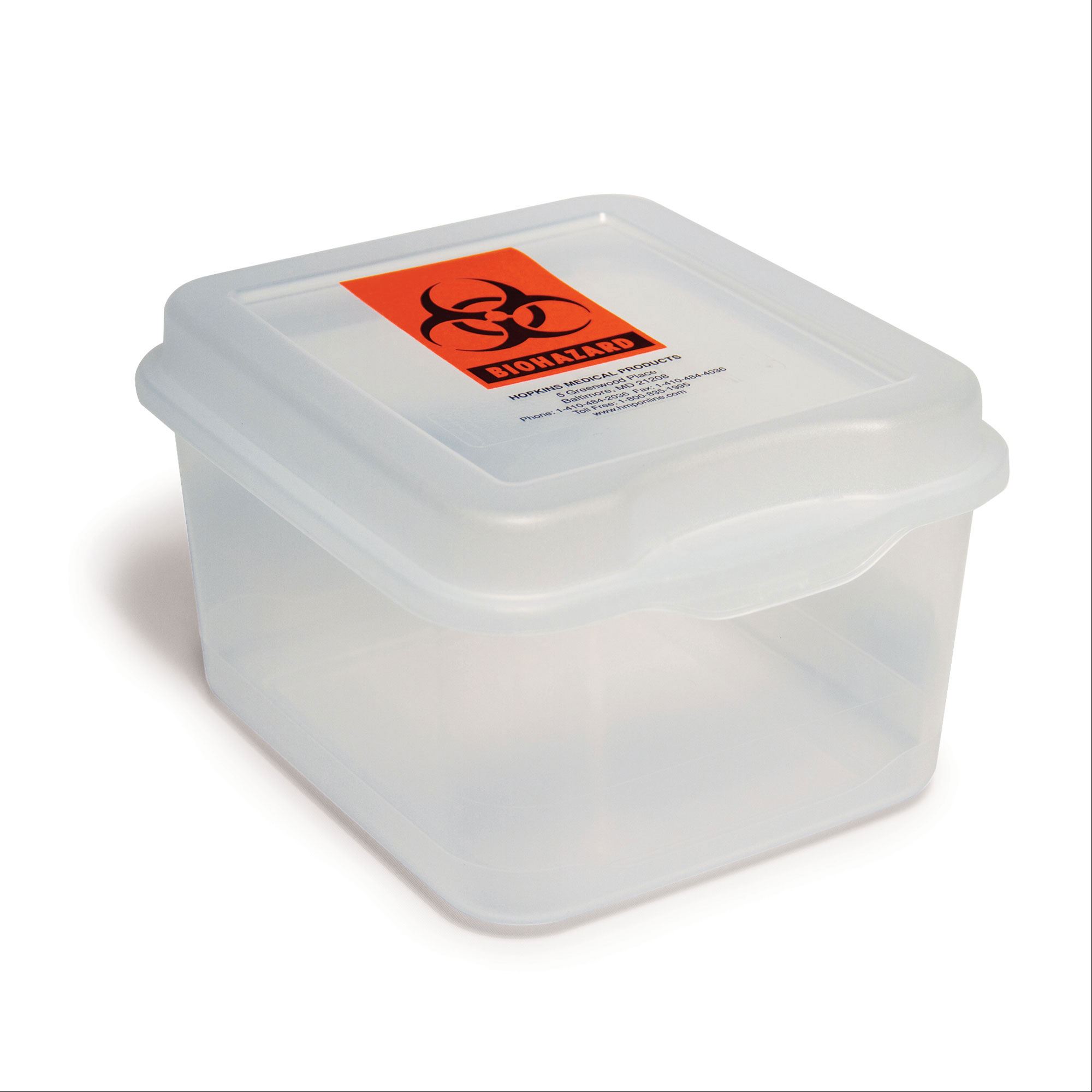 Hard Plastic Biohazard Specimen Container