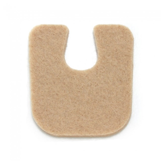 LESION PAD U SHAPE 1/8' FLESH FELT 100/PKG