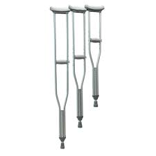  Universal Aluminum Crutches, Adult, Latex-Free 8PR/CSE