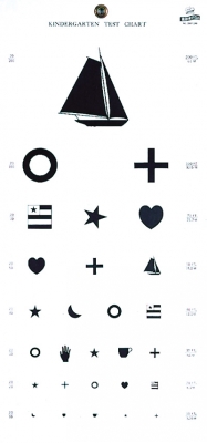 Kindergarten Plastic Eye Chart