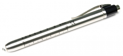 PENLIGHT, STAINLESS STEEL PUPIL GAUGE IMPRINT