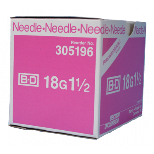 NEEDLE HYPODERMIC 18GX1 1/2IN REGULAR BEVEL STERILE