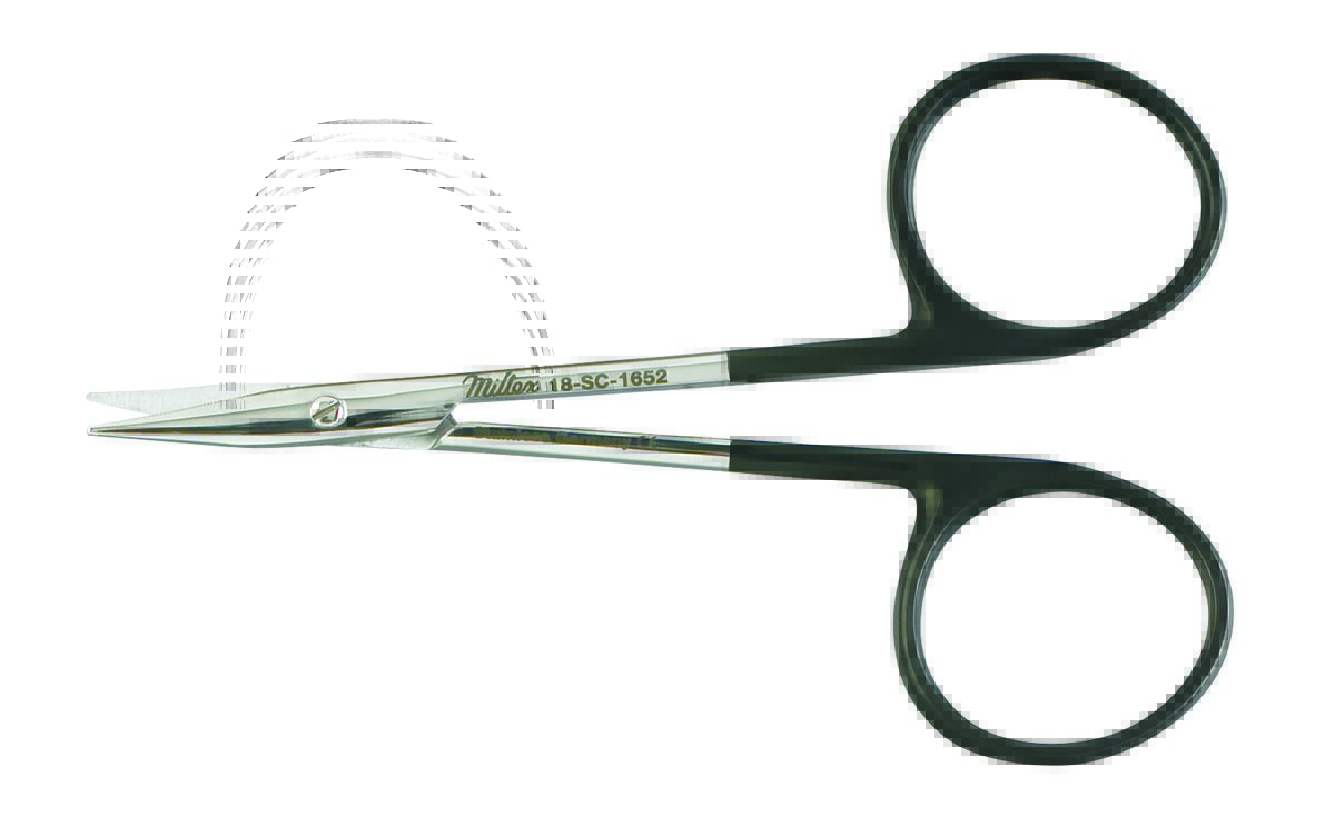 Operating Scissors Miltex® Gradle 3-3/4 Inch Length OR Grade German Stainless Steel NonSterile Finger Ring Handle Slightly Curved Blade Sharp Tip / Sharp Tip
