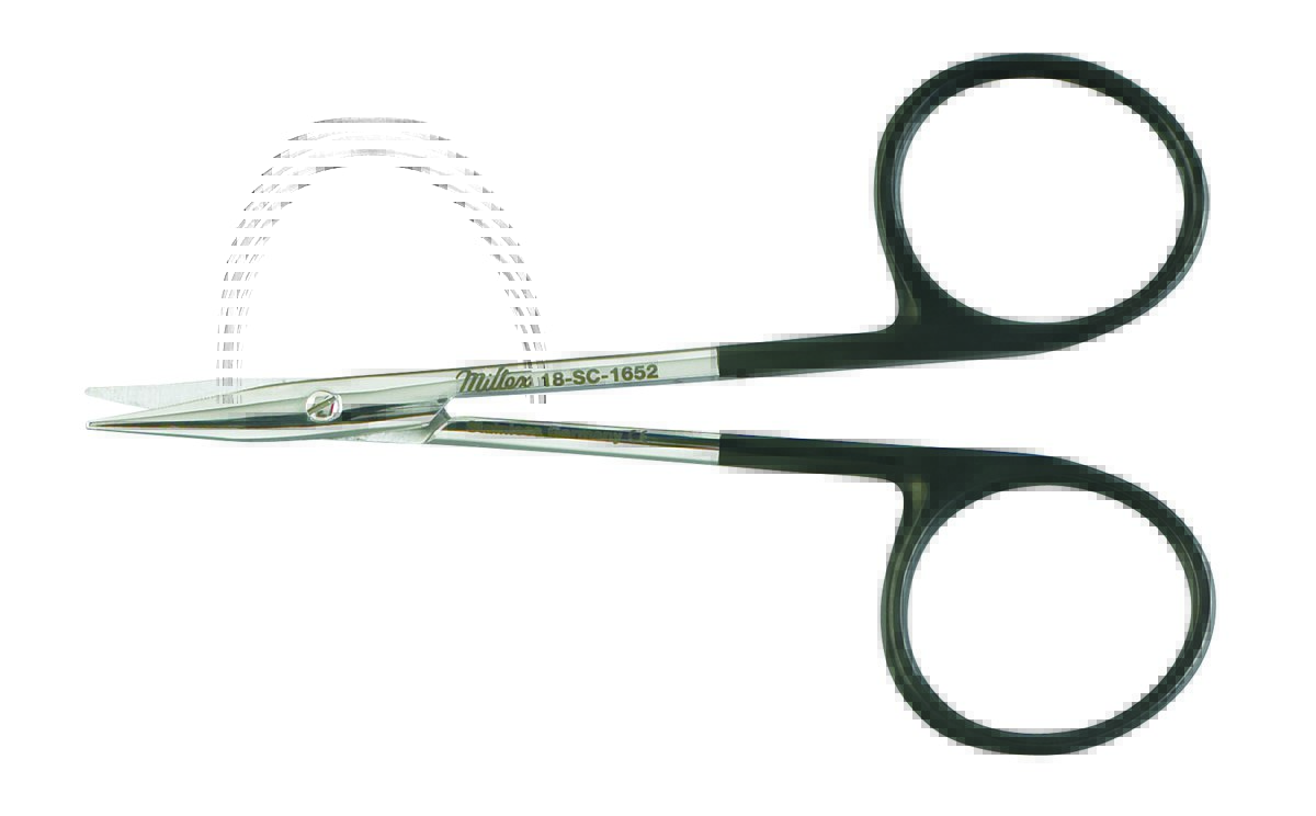 Operating Scissors Miltex® Gradle 3-3/4 Inch Length OR Grade German Stainless Steel NonSterile Finger Ring Handle Slightly Curved Blade Sharp Tip / Sharp Tip