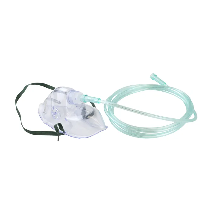 Oxygen Medium-Concentration Elongated Mask +7' (2.1m)tubing, Adult/Universal Connector, 50/cs