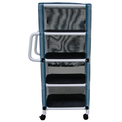 PVC LINEN CART WITH COVER SMALL 4 SHELF