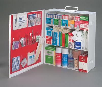 Radnor® Empty Three-Shelf 25 Person Industrial First Aid Cabinet