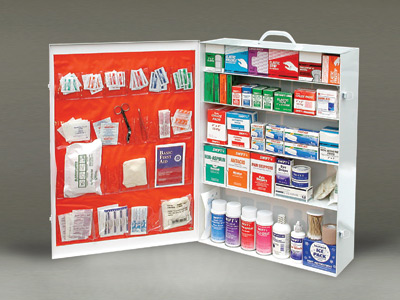 Radnor® Five-Shelf 100 Person Durable Metal Industrial First Aid Cabinet