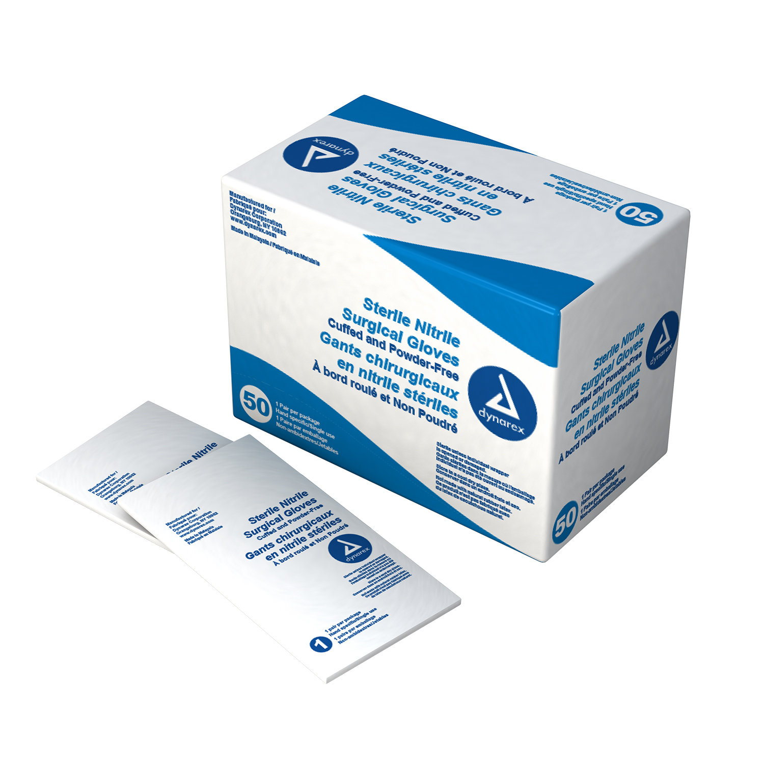 Sterile Nitrile Exam Gloves Pairs 4bx/50/cse 6.5