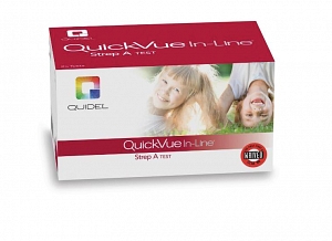 Strep Rapid Diagnostic Test Kit QuickVue® In-Line® Strep A Throat / Tonsil Saliva Sample CLIA Waived 25 Tests