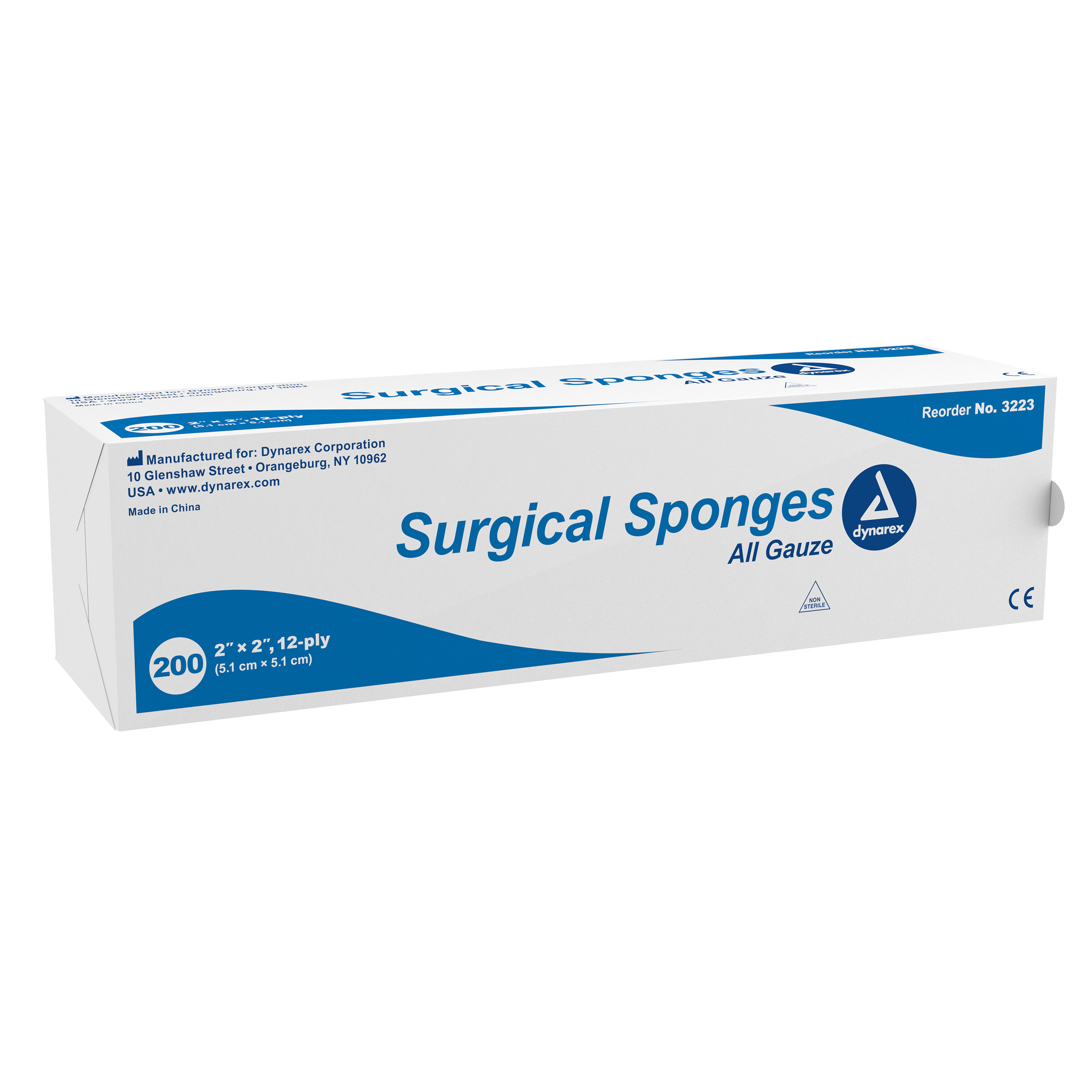 Surgical Gauze Sponge, 2"x 2" 12 Ply