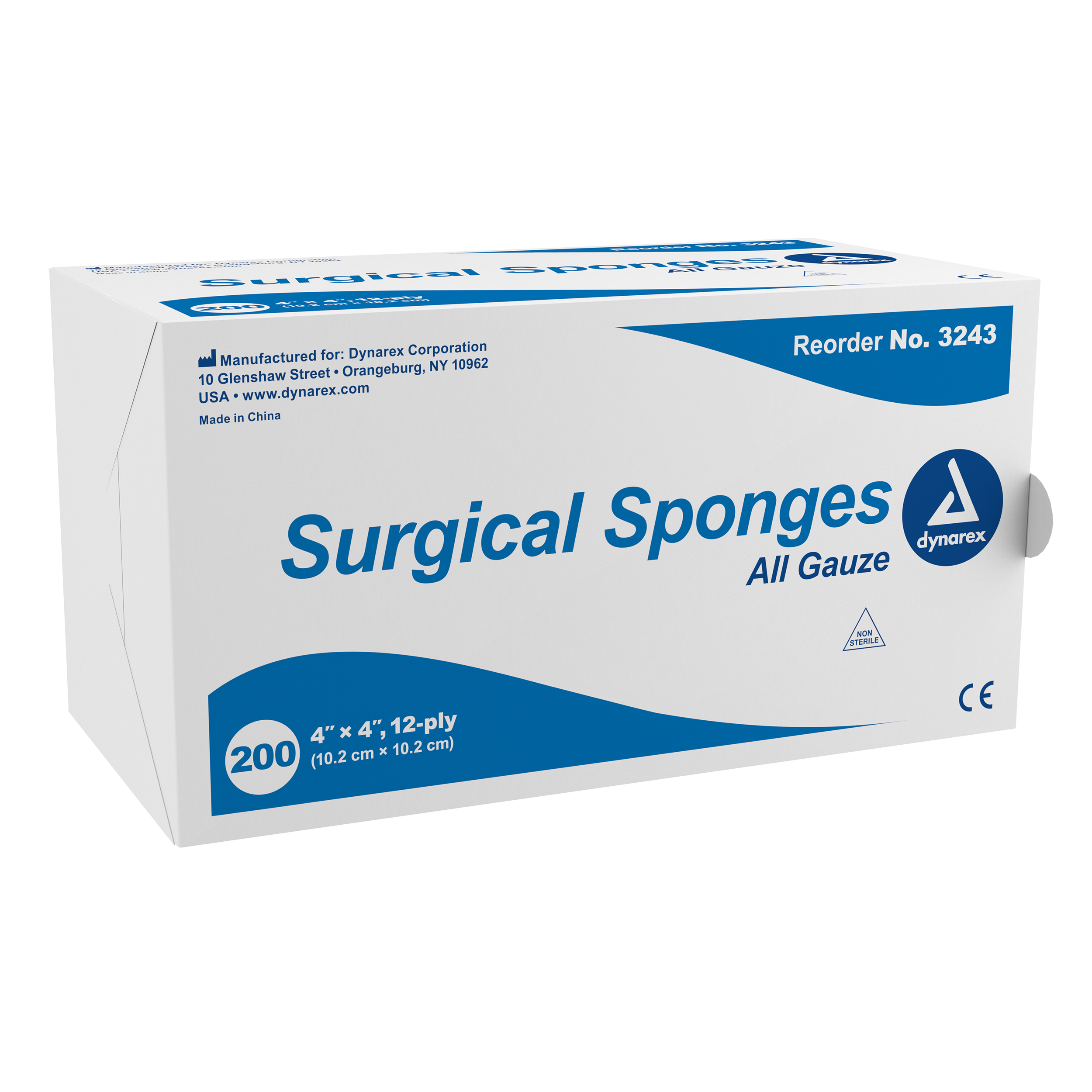 Surgical Gauze Sponge 4"x 4" 12 Ply	