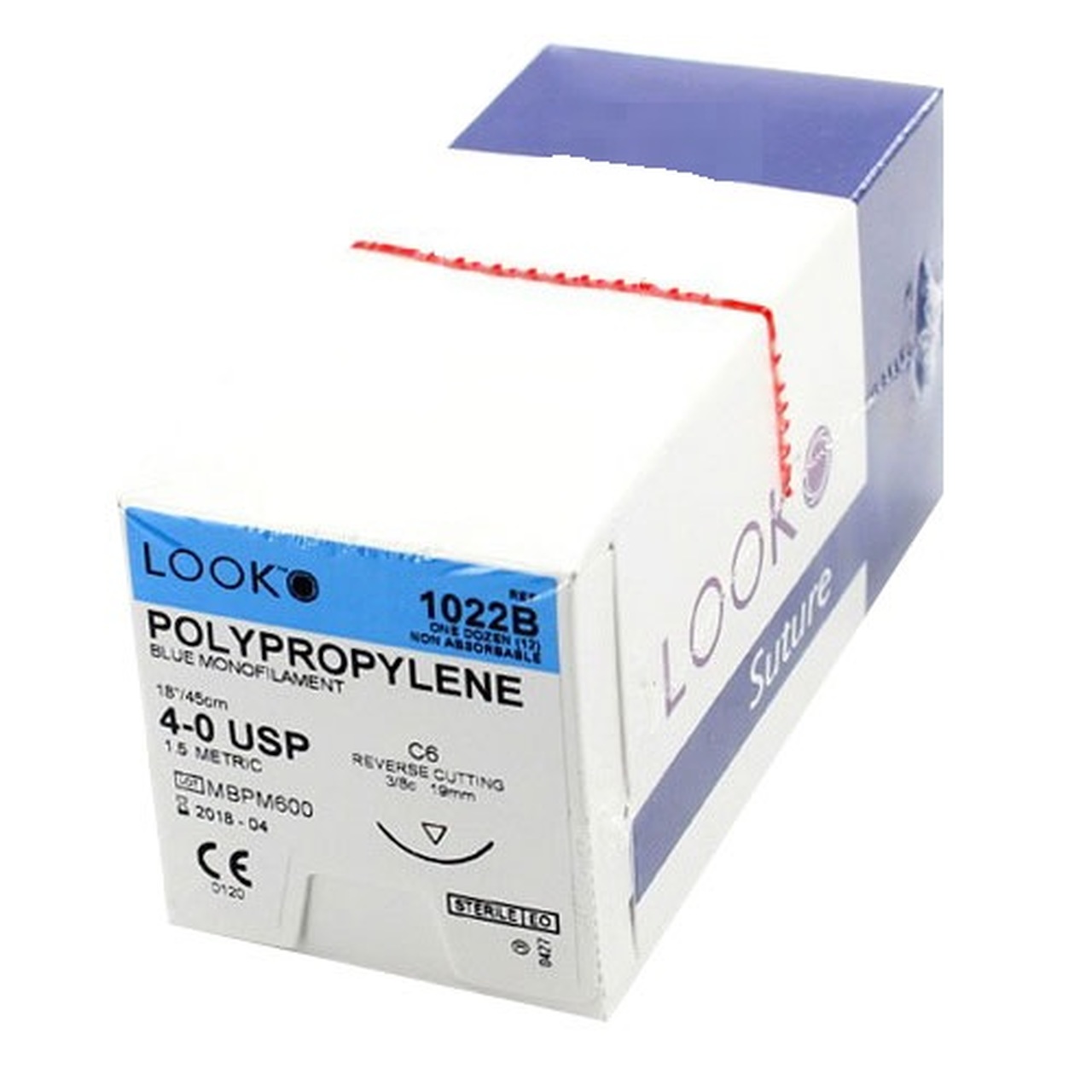 SUTURE, POLYPROP 4-0 18" C-6