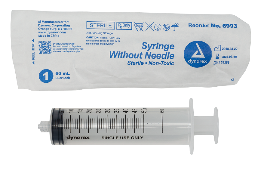 SYRINGE 60CC LUER LOCK