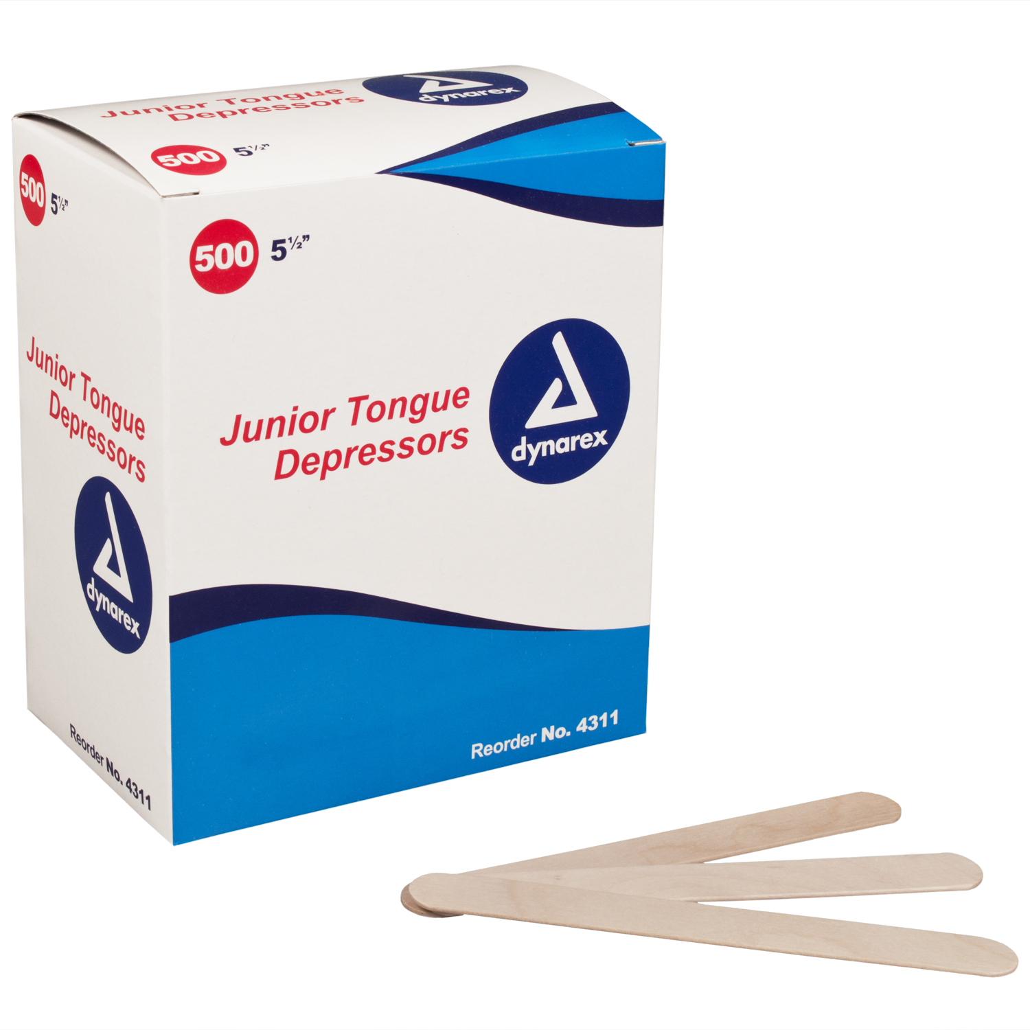 Tongue Depressors Wood, Non-sterile - Junior 5 1/2"