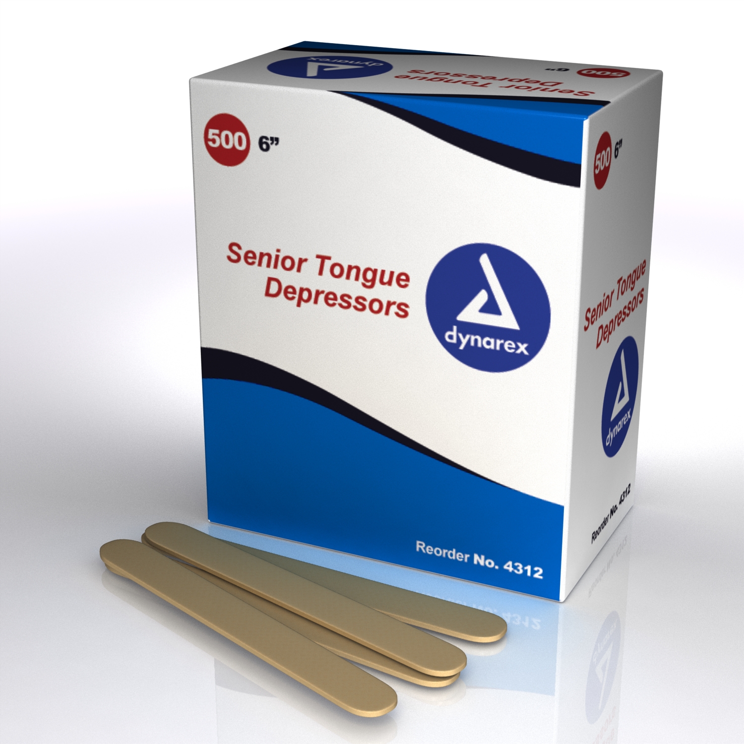 Tongue Depressors Wood, Non-sterile - Senior 6"