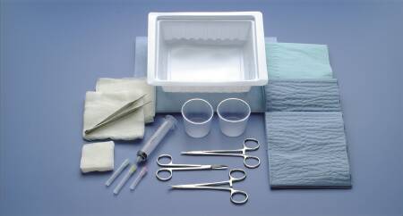 TRAY LACERATION ER W/ FLOOR GRADE STERILE