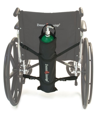 E & J Wheelchair 02 Cylinder Holder Bag, Black